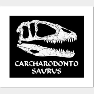 Carcharodontosaurus Fossil Skull Posters and Art